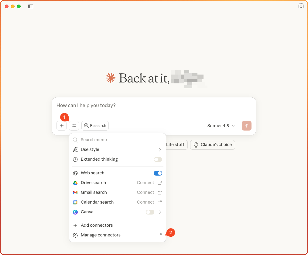Click on tools -> Manage connectors