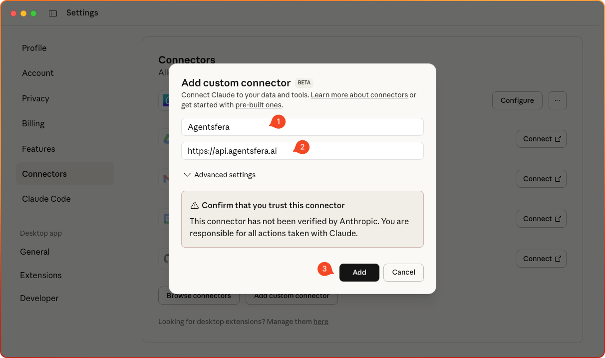 Fill connector configuration