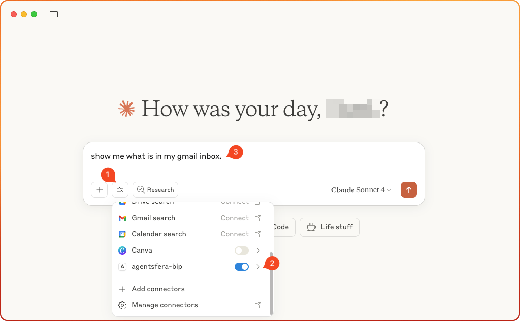Successfully connected Agentsfera connector